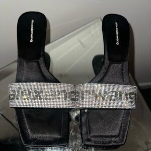 Alexander Wang Black and silver heel